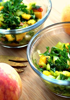 A picture of 5-Ingredient Peach Parsley Celery Salad (Fat-Free).