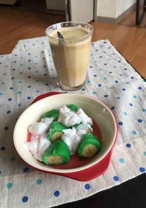 Foto resep Es Pisang Ijo (Es Pisang Hijau)