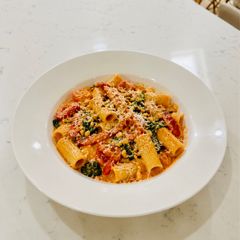 A picture of Roasted Red Pepper, Tomato & Mascarpone Pasta.
