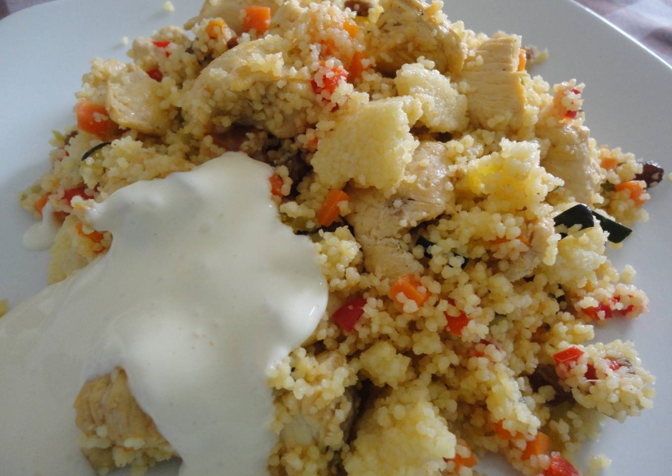 Ensalada de cous-cous y pollo