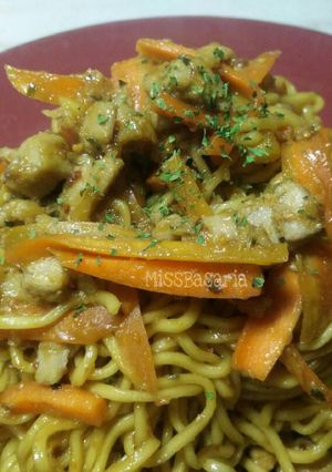 Foto resep Mie Telur Tuna Pedas Manis