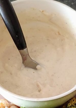 Une photo de Sauce tahini pour accompagner les falafels (vegan)