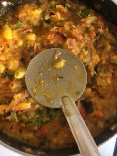 A picture of South Indian style potato masala.