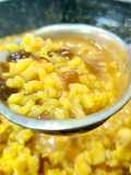 Arroz meloso con anillas de calamar y alga dulse
