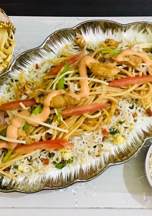 A picture of Leftovers singaporian egg fried rice.