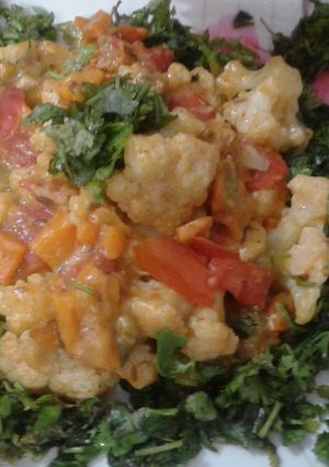 A picture of Yummy Creamy Cauliflower and Mix Veg(No onion No garlic).
