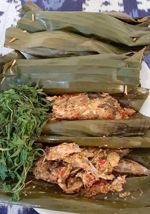 Foto resep Pepes ikan tongkol putih bumbu santan