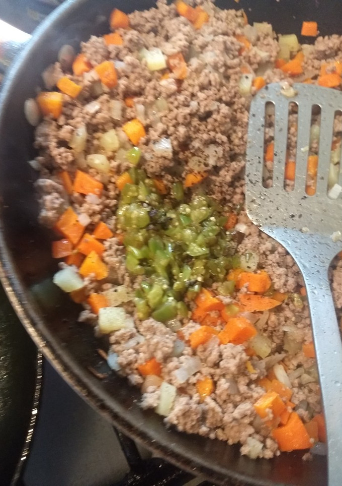 Una foto de Picadillo a la mexicana con verduras