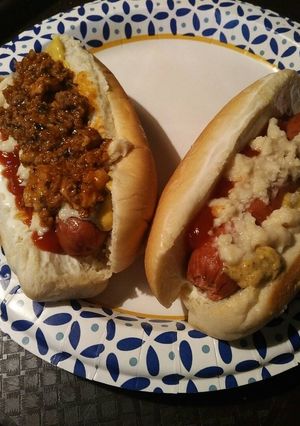 A picture of Hotdogs and Horseradish Sauce.