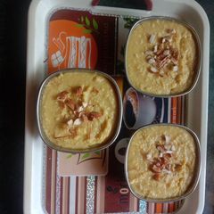 A picture of Badam halwa / almond halwa.