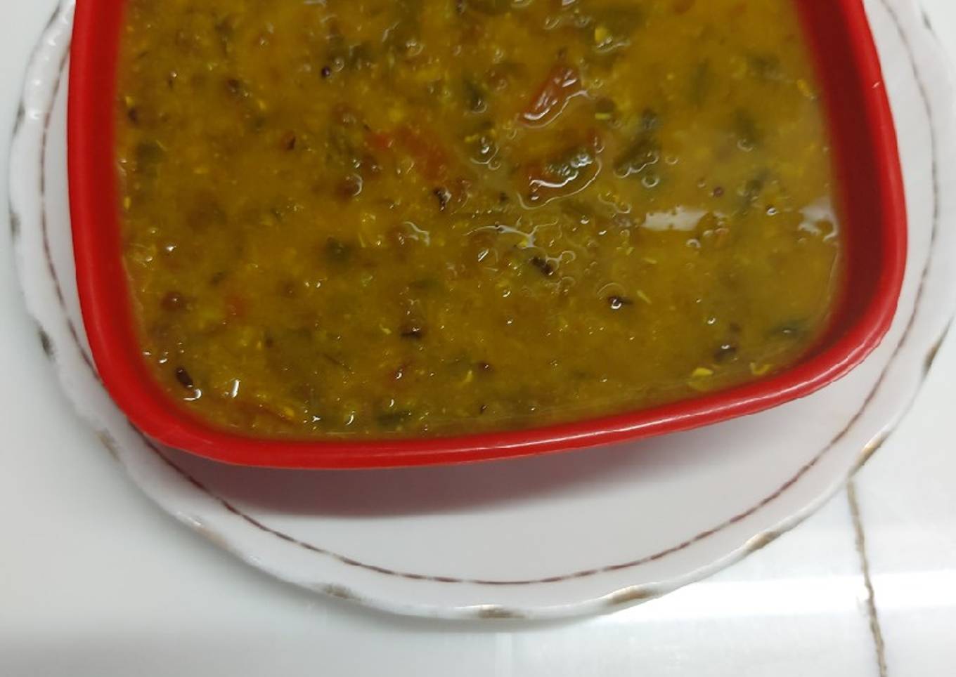 Moong dal with fenugreek leaves