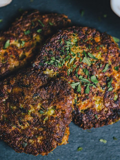 Cukkinis-gombás répafasírt recept fotója