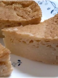 蜂蜜優格雙層蛋糕♥簡易的偽。魔法蛋糕 的食譜成品照片