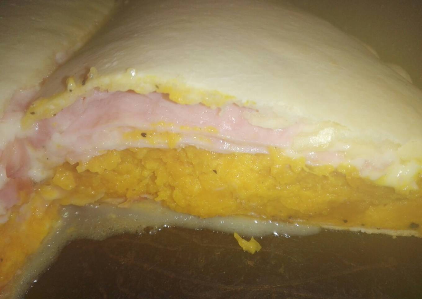 Tarta de calabaza, jamón y muzarrela