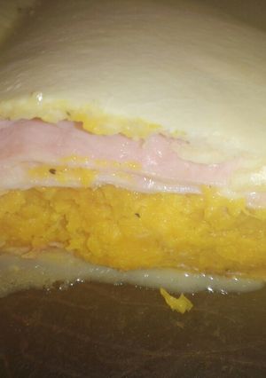 Una foto de Tarta de calabaza, jamón y muzarrela
