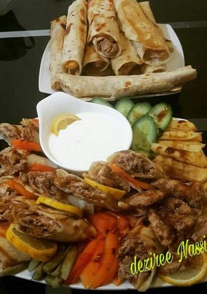 صورة لوصفة شاورما الدجاج عالطريقة السورية😍