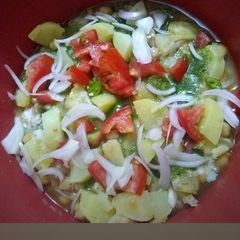 A picture of Mix plate chana chat.
