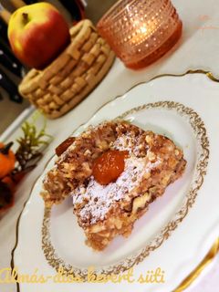Almás-diós kevert süti 🍎🍁🍂 - cukormentes, teljes kiőrlésű recept fotója