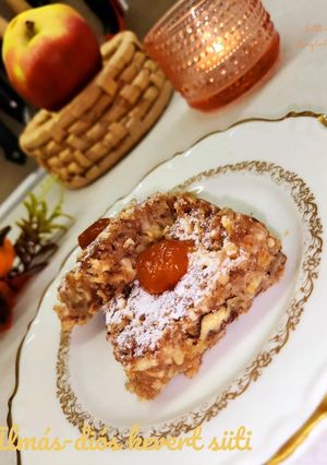 Almás-diós kevert süti 🍎🍁🍂 - cukormentes, teljes kiőrlésű recept fotója