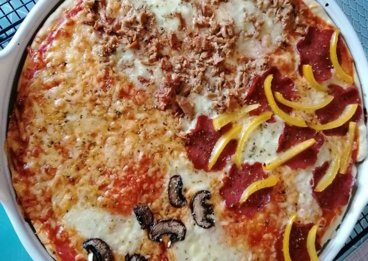 16 Zutaten Einfach Rezept Perfekt Pizza 4 Jahreszeiten Mit Knusperboden