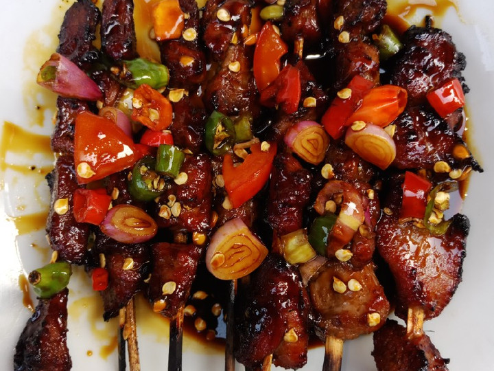 Resep: Sate kambing bumbu kecap Simpel