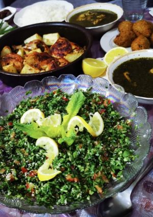 صورة لوصفة ملوخيه ورز