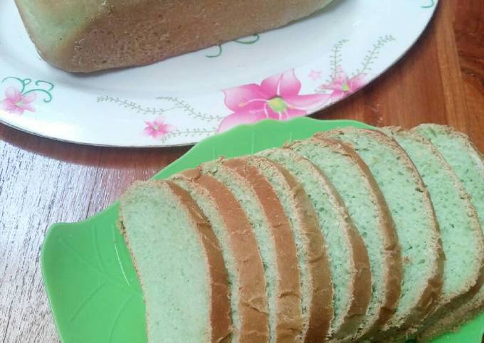 Resep Roti Tawar Pandan Eggless Oleh Azizah Rayariza Cookpad