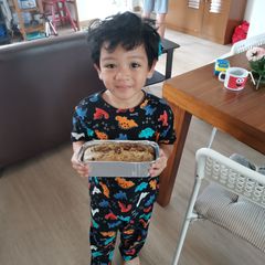 A picture of Steamed Banana Cake.
