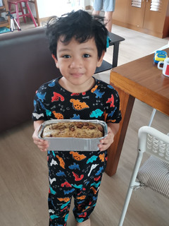 A picture of Steamed Banana Cake.