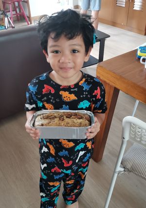 A picture of Steamed Banana Cake.