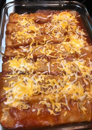 A picture of Steak Enchiladas.