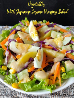Foto resep Vegetables With Japanese Sesame Dressing Salad