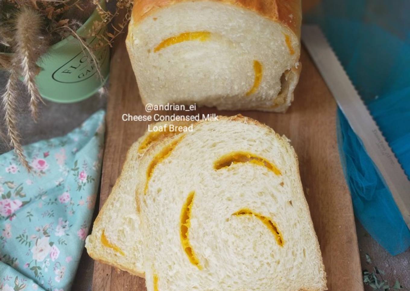Cheese Condensed Milk Loaf Bread