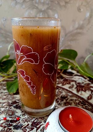 عکسی از دستور 🪷اسموتی انجیرخشک و هلو🪷