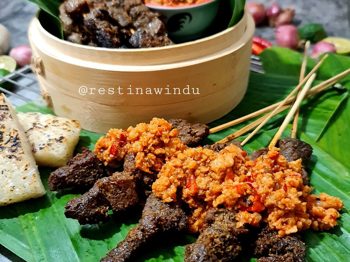 Langkah Mudah untuk Membuat Sate Maranggi Sambal Oncom (Daging Sapi) Anti Gagal