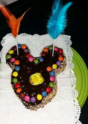 Una foto de Mona de Pascua Disney de chocolate