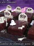 Tumbas de chocolate para Halloween