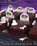 Tumbas de chocolate para Halloween