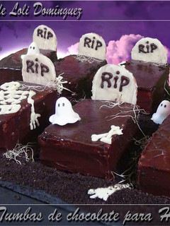 Una foto de Tumbas de chocolate para Halloween