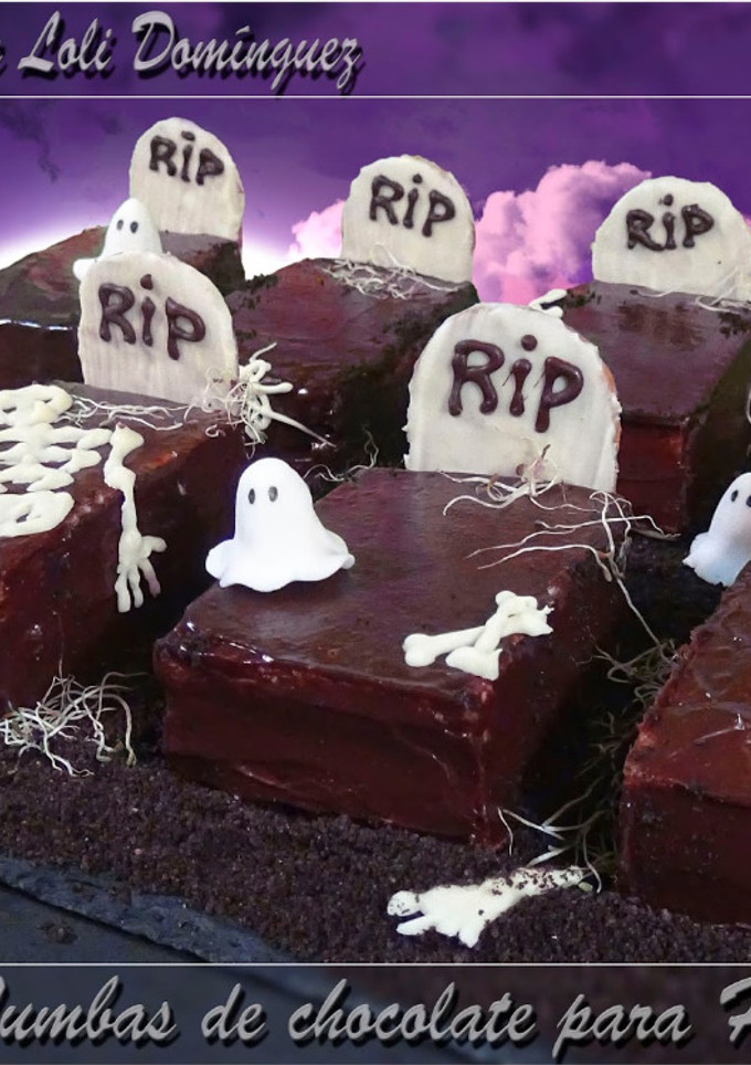 Una foto de Tumbas de chocolate para Halloween