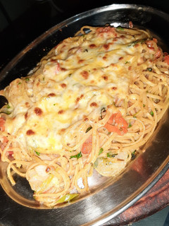 Una foto de Linguine con vegetales salteados