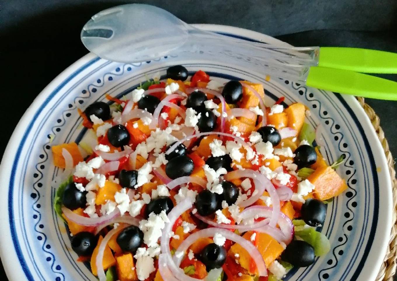 Ensalada de boniato y pimiento asado