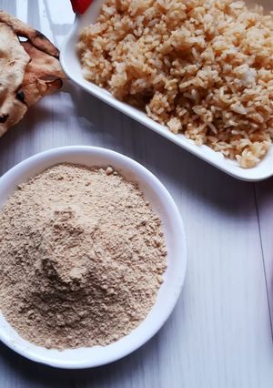 A picture of South-Indian Parpu Podi | Mixed lentil powder.
