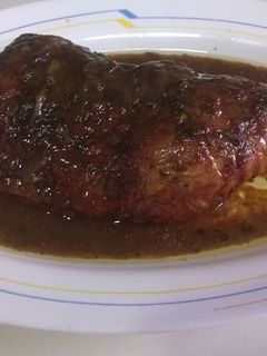 Una foto de Pata de pavo o trampantojo de cordero