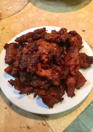 Hình của món Thịt lợn giả bò khô.