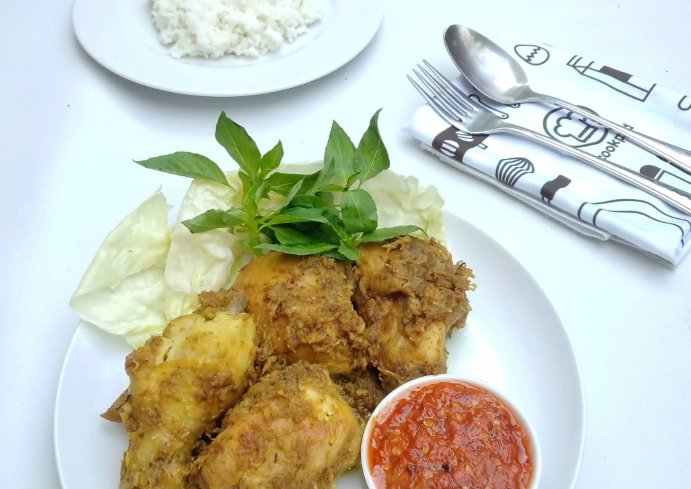 Ayam kelapa bumbu bebek