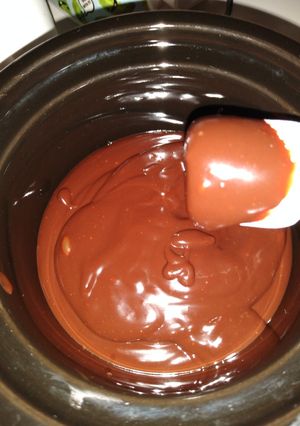 A picture of Chocolate Fondue (microwave version).