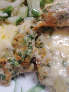 Фото Мясные гнезда с сыром.