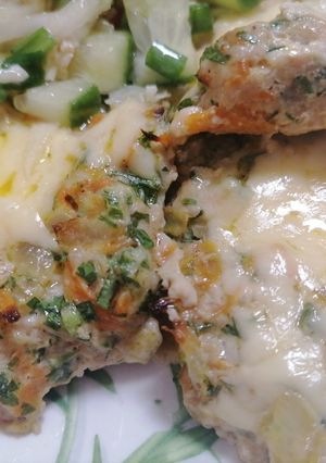 Фото Мясные гнезда с сыром.