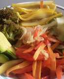 Ensalada caliente de Vegetales con trozos de Aguacate... 🌶🥒🥑🥦🌰🥕🥗🥙😋😊😉